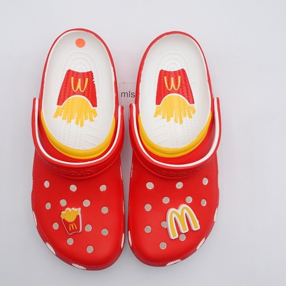 NEW Crocs McDonald\'s Classic Clogs 209858-920 Red/Yellow main image 6